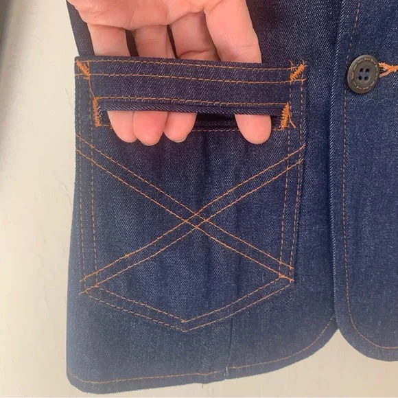 BILLY THE KID Boy’s Vintage 70’s Denim Blazer Western Westerncore Cowboycore 10 - Picture 8 of 16